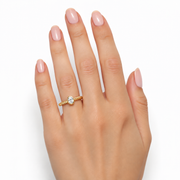 Bague diamant Ovale Octavia or jaune